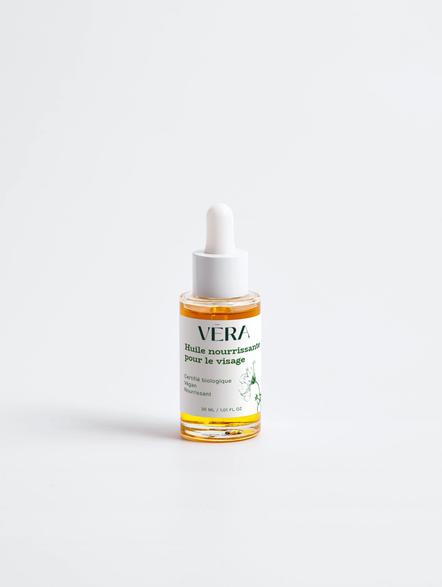 Huile nourrissante visage VERA bio pour peau sèche, soin hydratant naturel à base d’huiles végétales