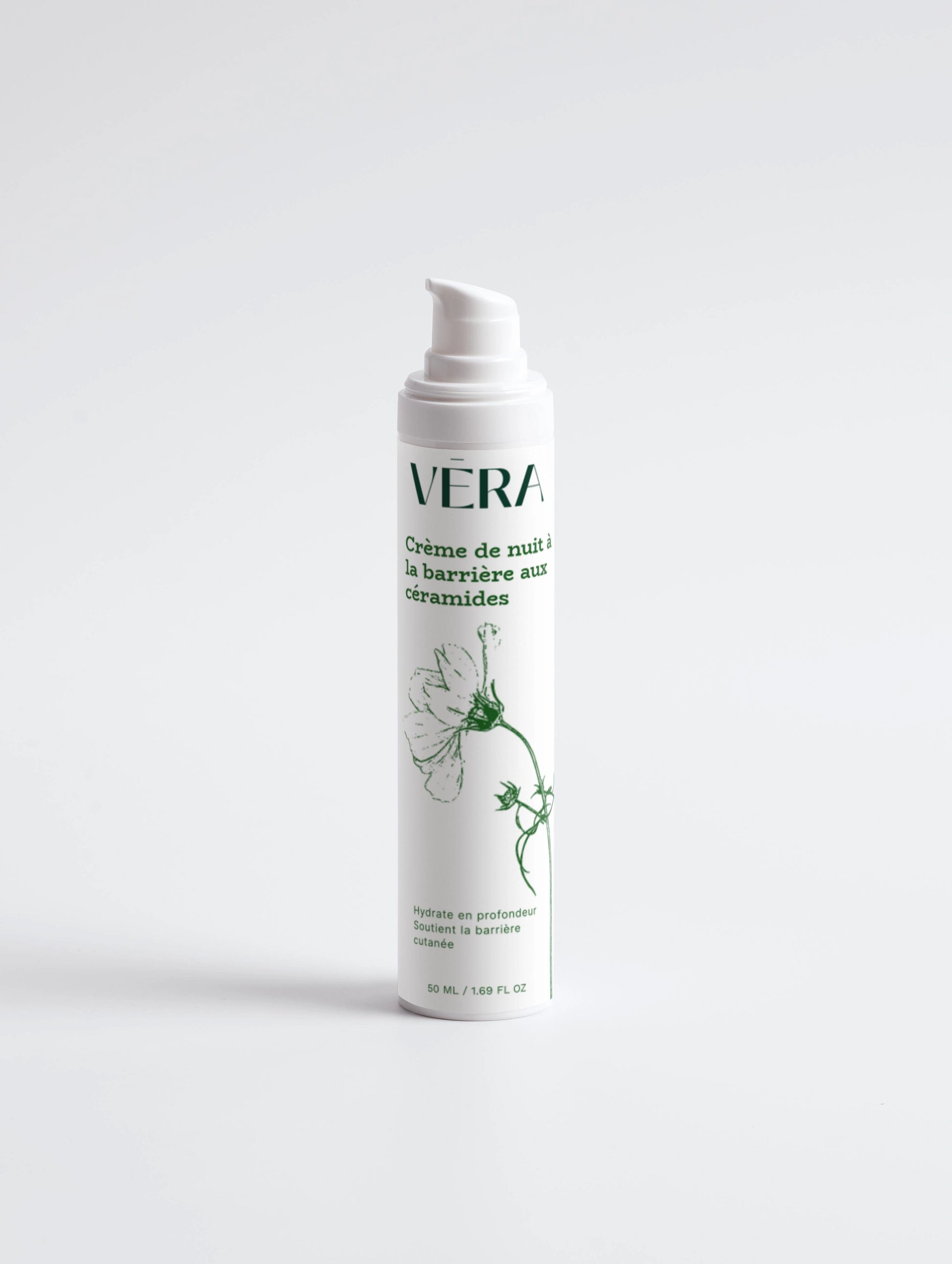 Crème de nuit aux céramides VERA, soin visage hydratant qui renforce la barrière cutanée