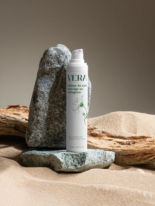 Crème de nuit VERA au collagène texture riche, soin visage pour une nutrition intense et une peau plus ferme