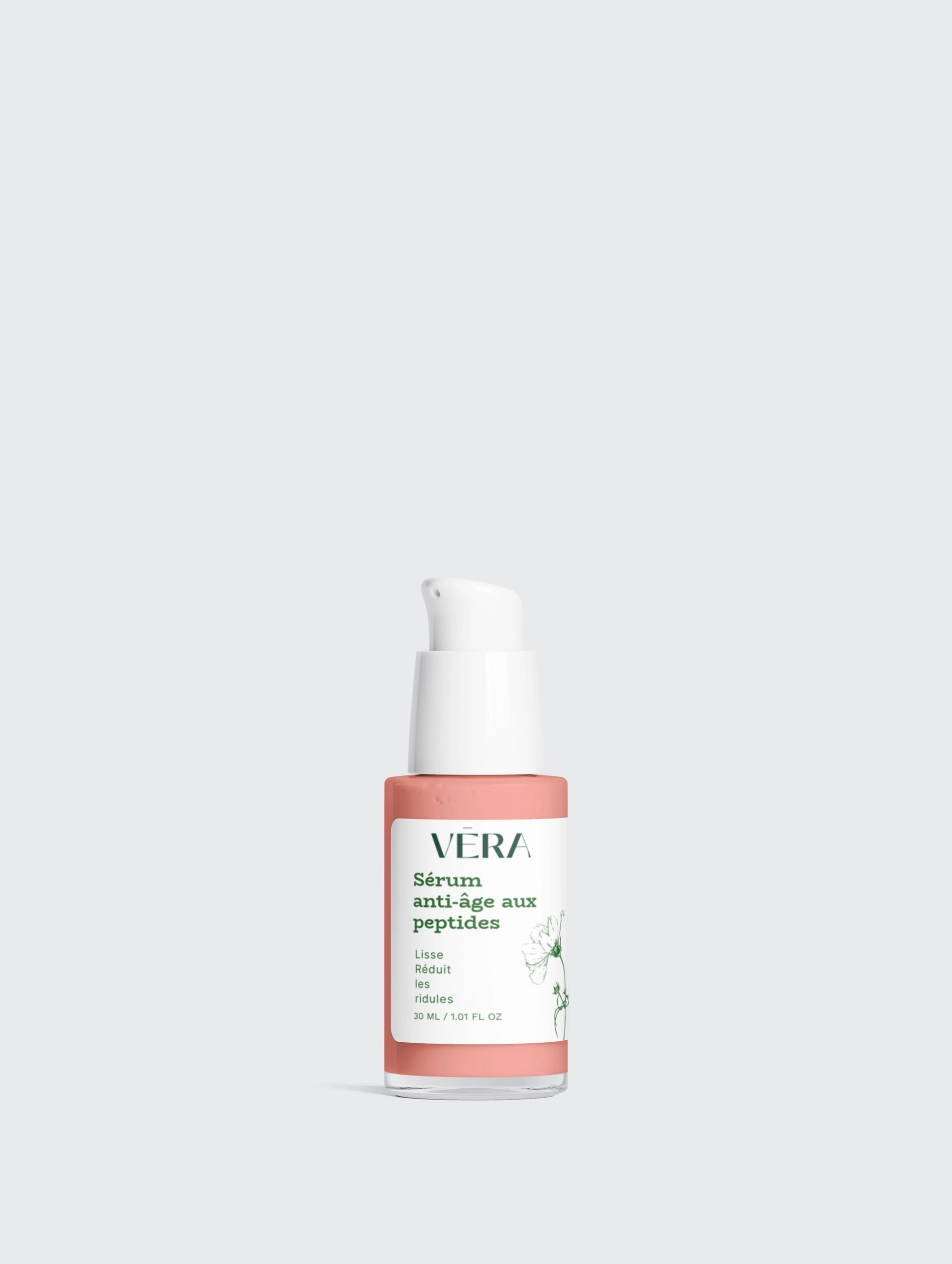 Sérum anti-âge aux peptides VERA, soin visage qui réduit rides et ridules et lisse la peau