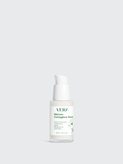Flacon sérum collagène boost VERA, soin visage hydratant à absorption rapide